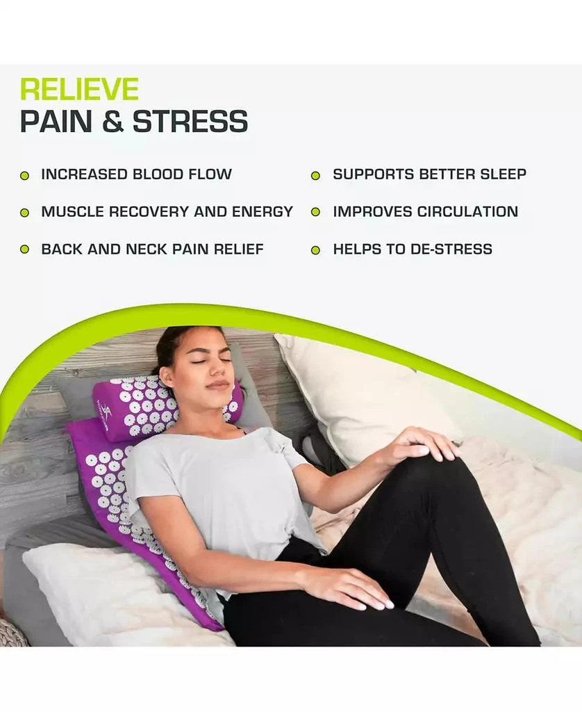 ProsourceFit Acupressure Mat and Pillow Set 6