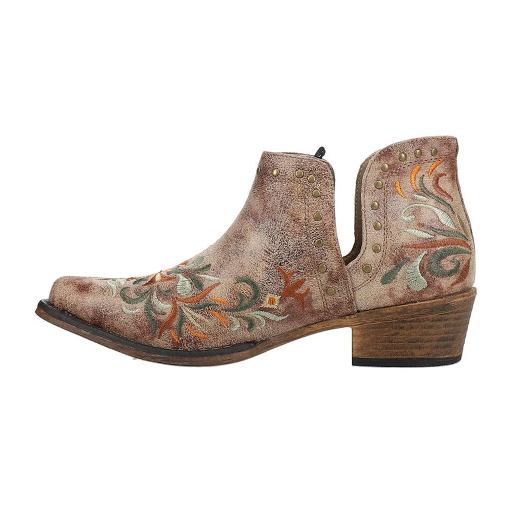 Roper Ava Floral Embroidered Snip Toe Cowboy Booties 3