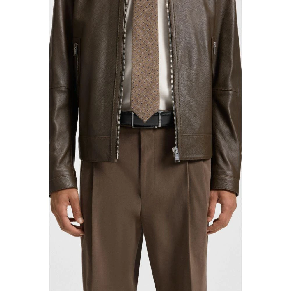 Hugo Boss Italian leather automatic belt with logo-engraved keeper 2