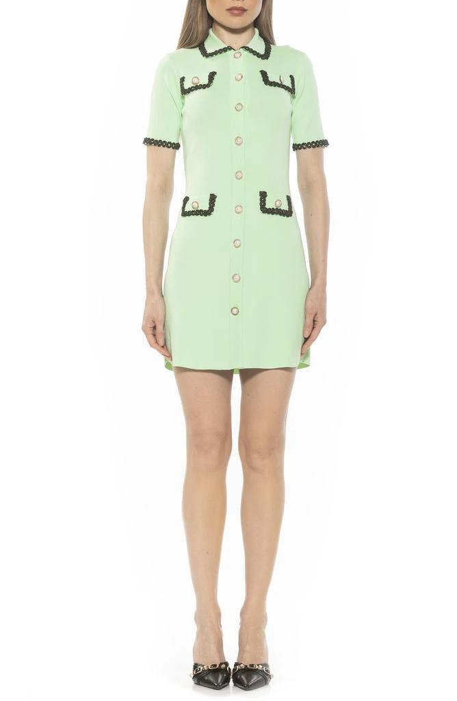 ALEXIA ADMOR Odette Short Sleeve Knit Shirtdress 1