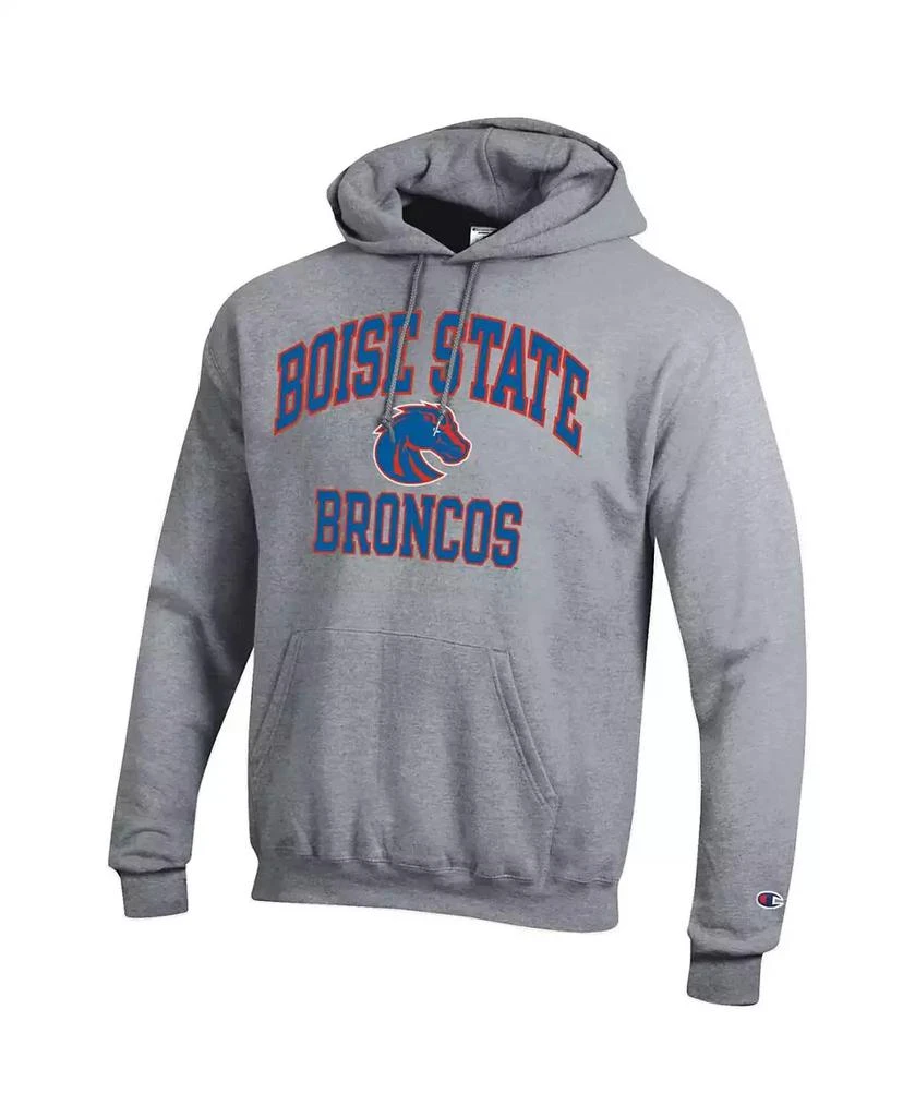 Champion Men's Heather Gray Boise State Broncos High Motor Pullover Hoodie 3