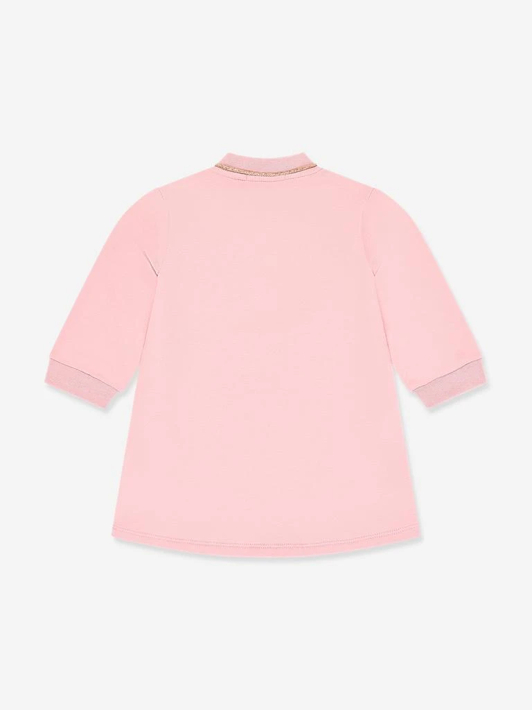 strapless open back dress Escada Baby Girls Logo Print Dress in Pink