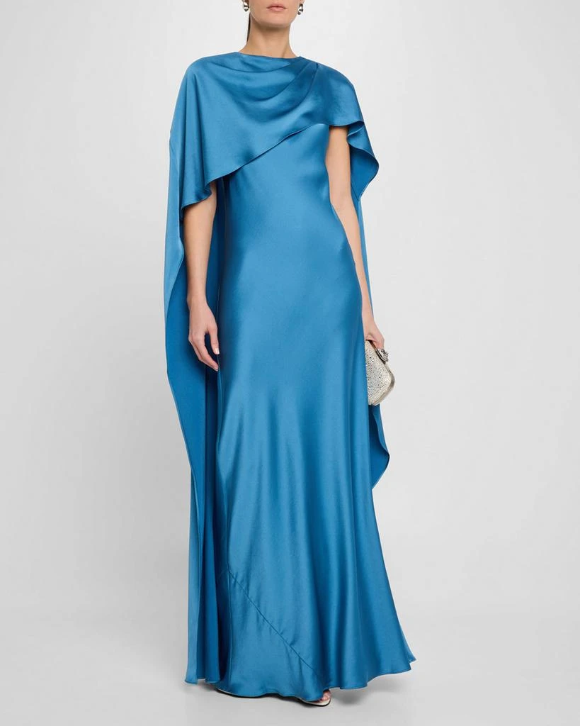 SIMKHAI Izel Draped Cape Gown 2