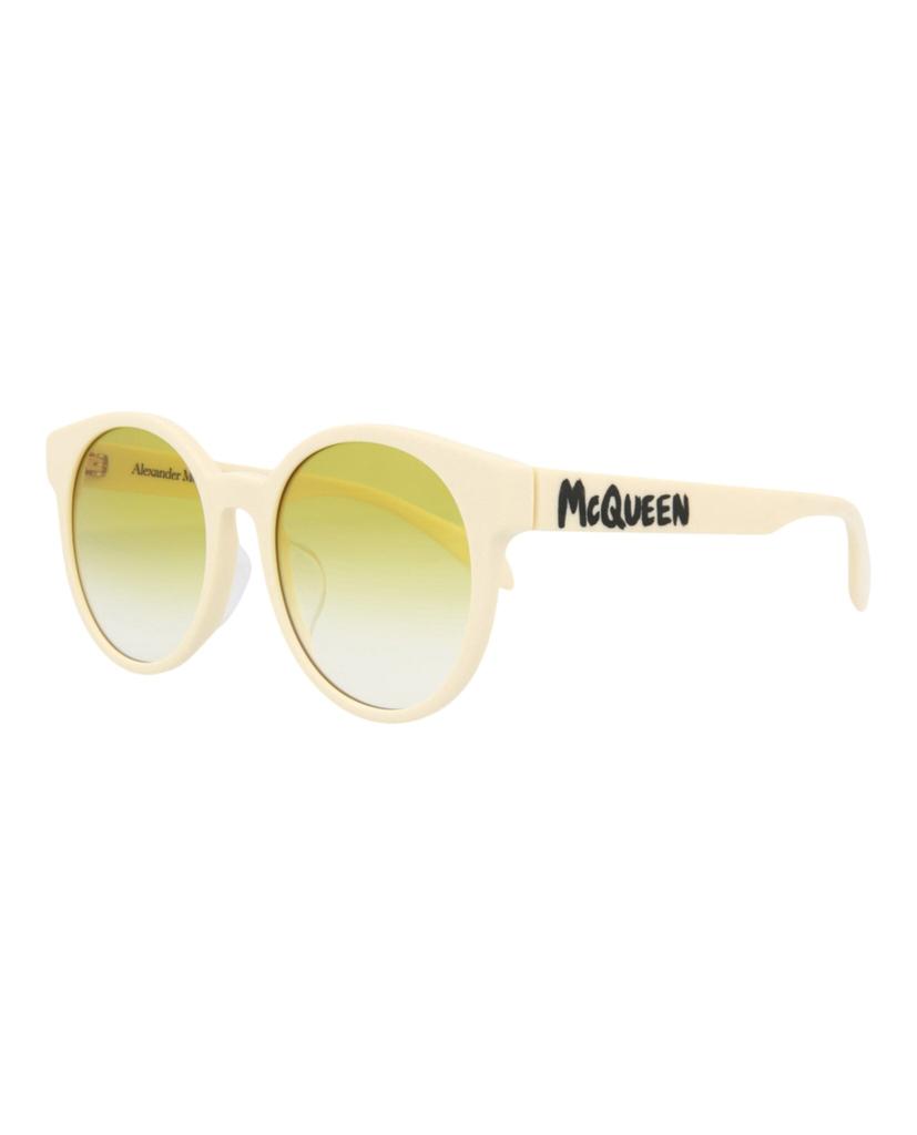 Alexander McQueen Round-Frame Acetate Sunglasses