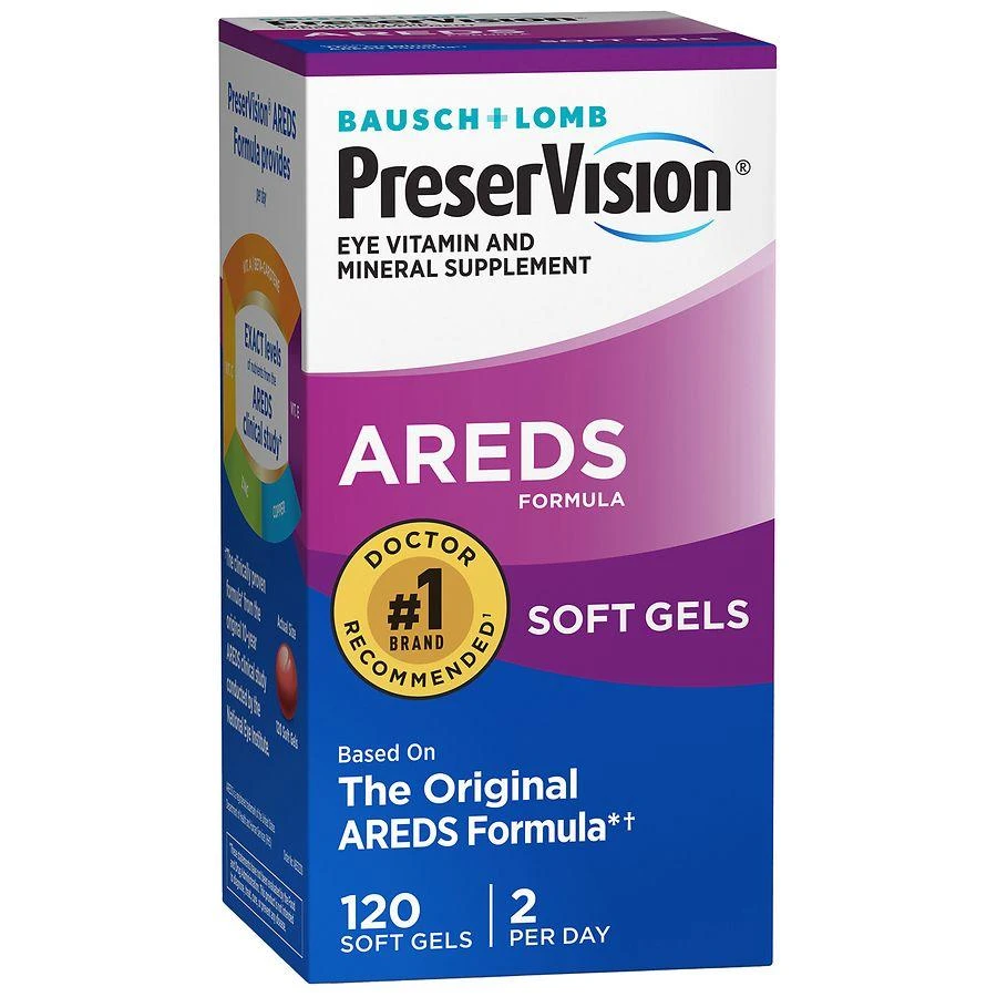 PreserVision AREDS Eye Vitamin & Mineral Supplement Tablets, (Soft Gels) 6