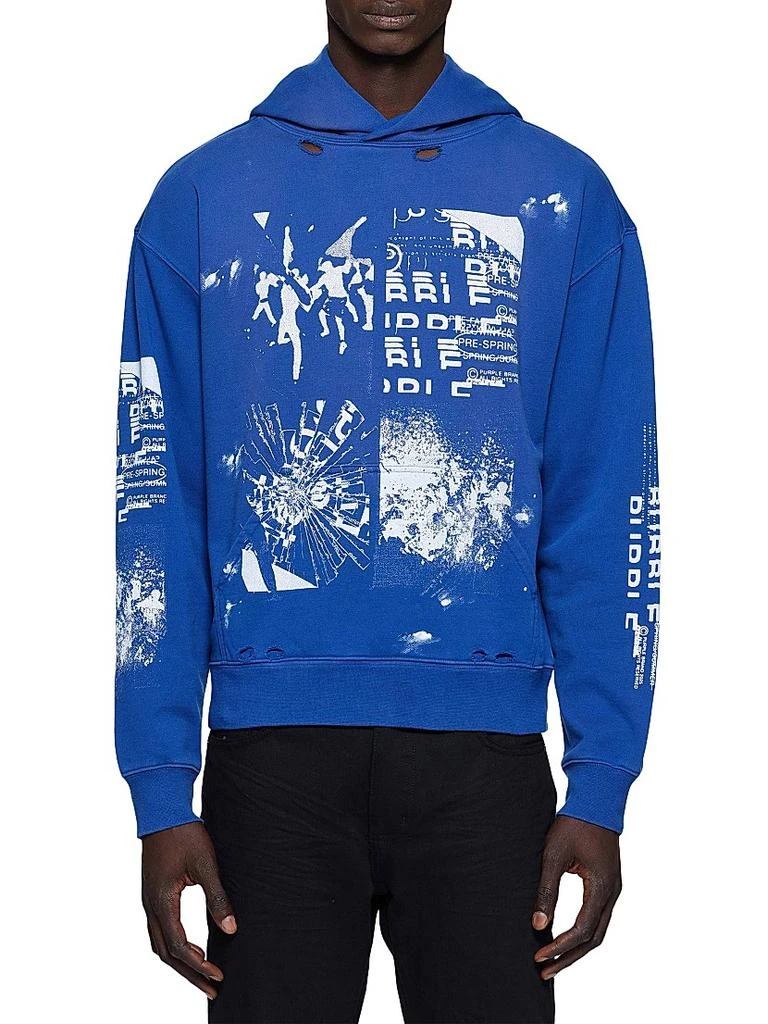 Purple Brand Distressed French Terry Hoodie 1