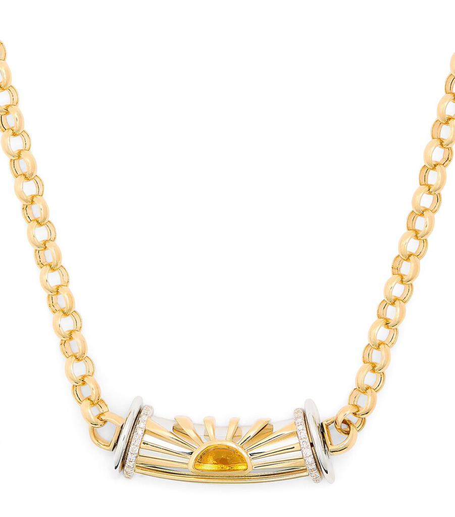 L'ATELIER NAWBAR Yellow Gold, Diamond and Citrine Lot N*91 Necklace