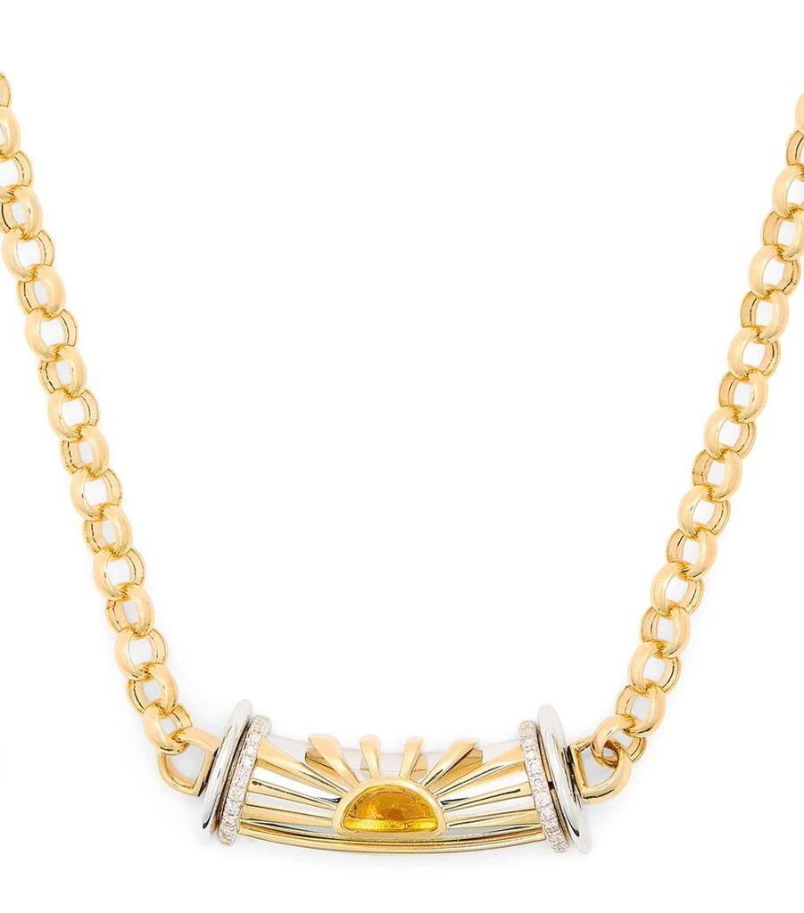 L'ATELIER NAWBAR Yellow Gold, Diamond and Citrine Lot N*91 Necklace 1