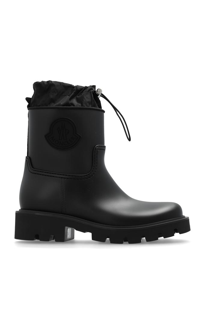 ごえもん‼️MONCLER ACQUA RAIN BOOT BLACK Moncler Black Acqua High Rain Boots Men's 9 US 42 IT