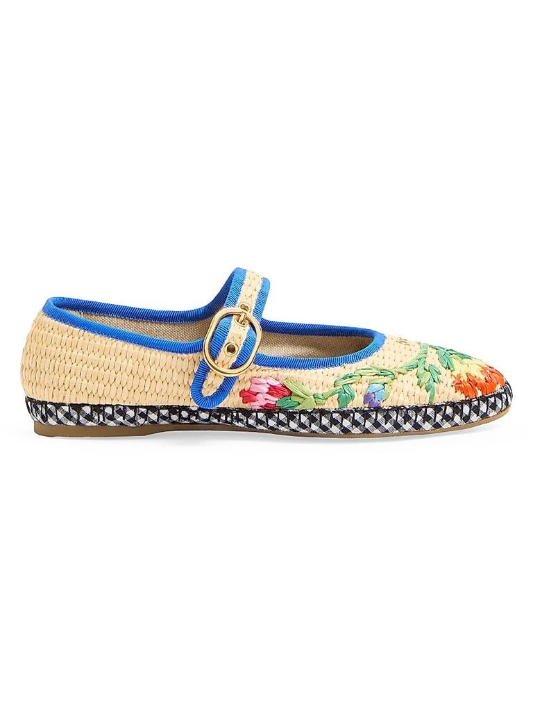 Valentino Mary-Jane Endouce Ballerinas in Raffia 1
