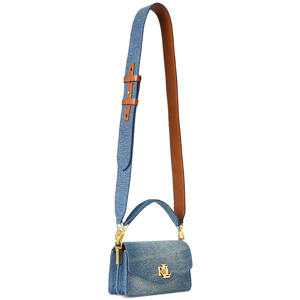 Lauren Ralph Lauren Washed Denim Tayler Crossbody Bag
