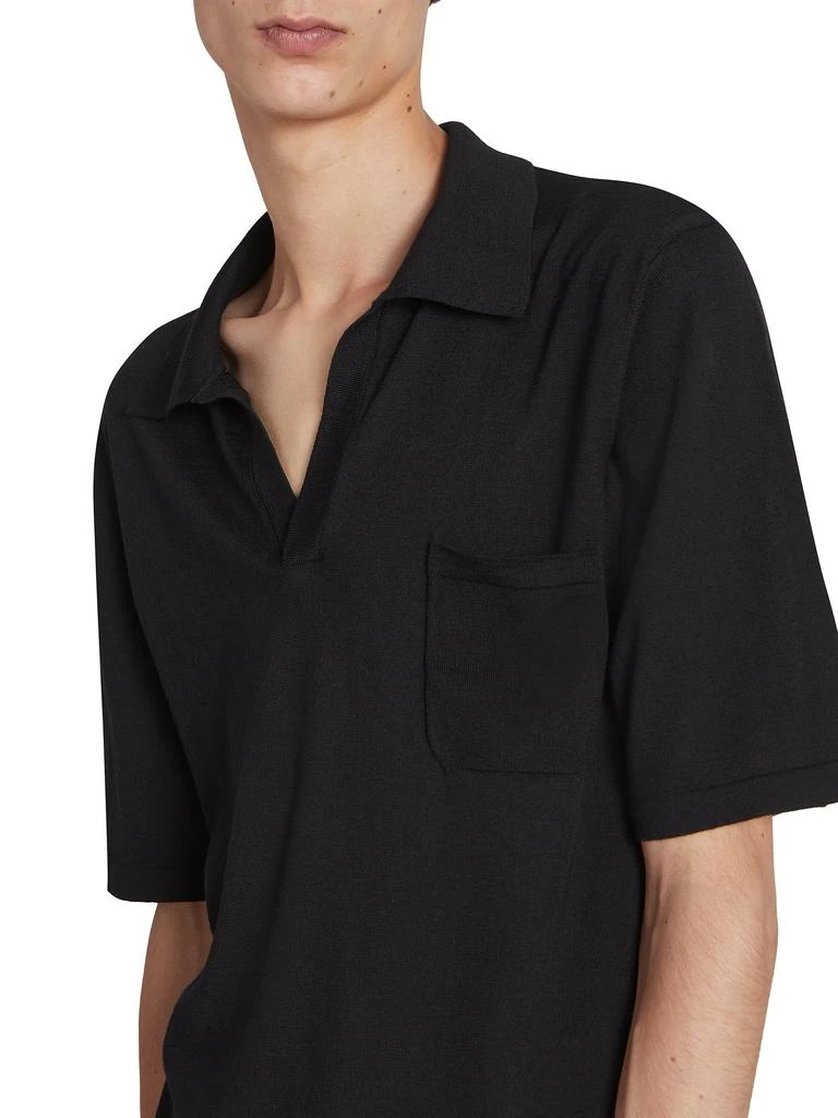 Yves Saint Laurent Cassandre Polo Shirt in Wool 4