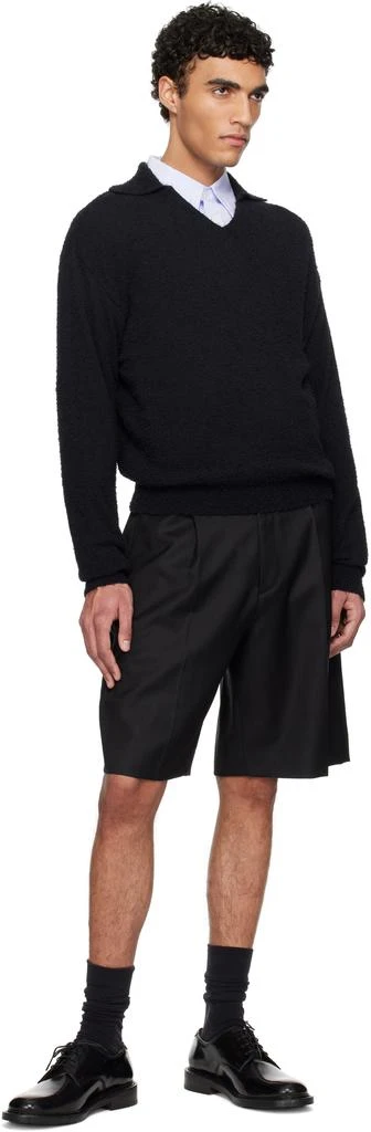 mfpen Black V-Neck Collar Sweater 4
