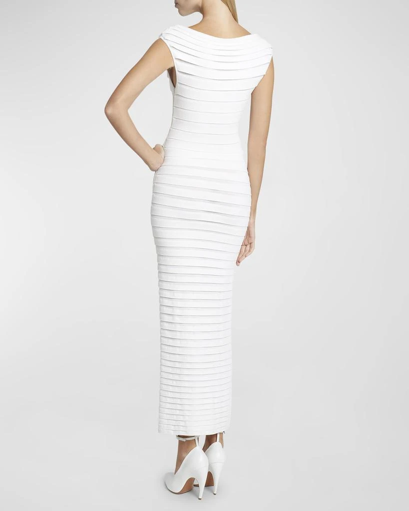 Alaïa Cap-Sleeve Bandage Midi Dress 4