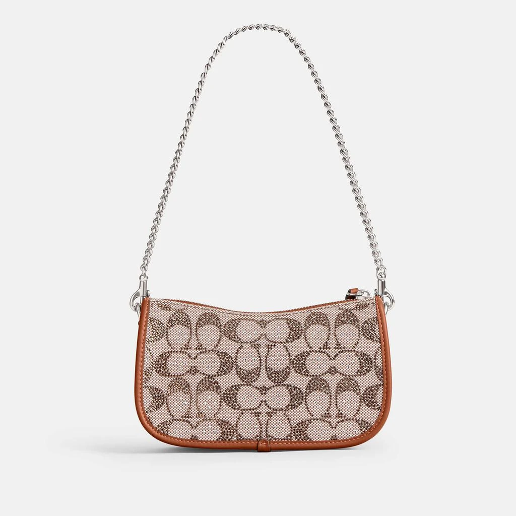 undefined Coach Crystal Signature Logo-Jacquard Swinger 20 Bag 3