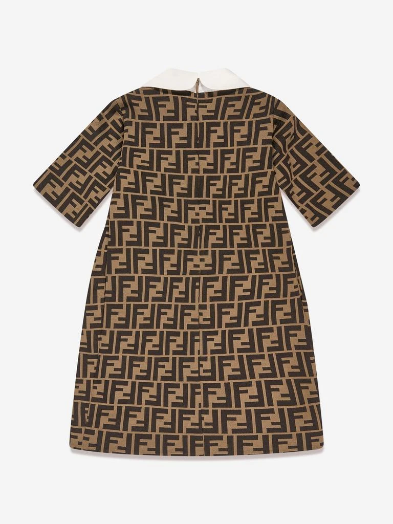 Fendi Kids FF Flared Dress Brown Fendi Kids FF Flared Dress Brown