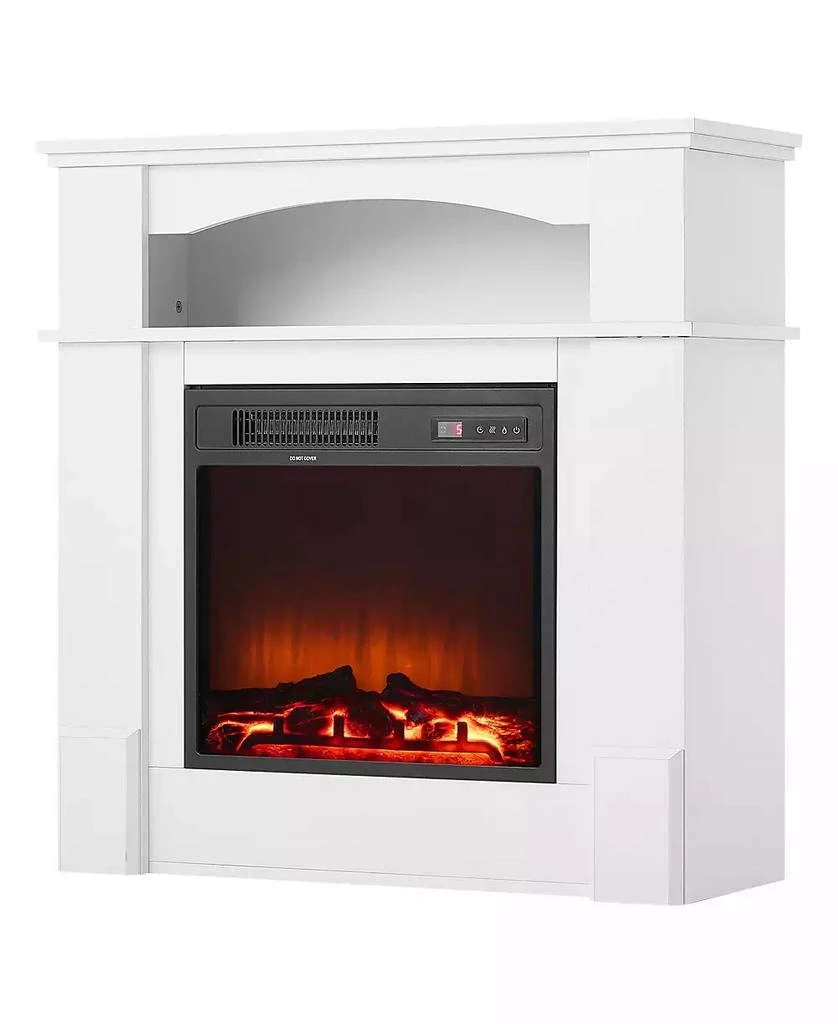 SUGIFT 33" Freestanding Electric Fireplace Stove Heater with Mantel 1500W 5