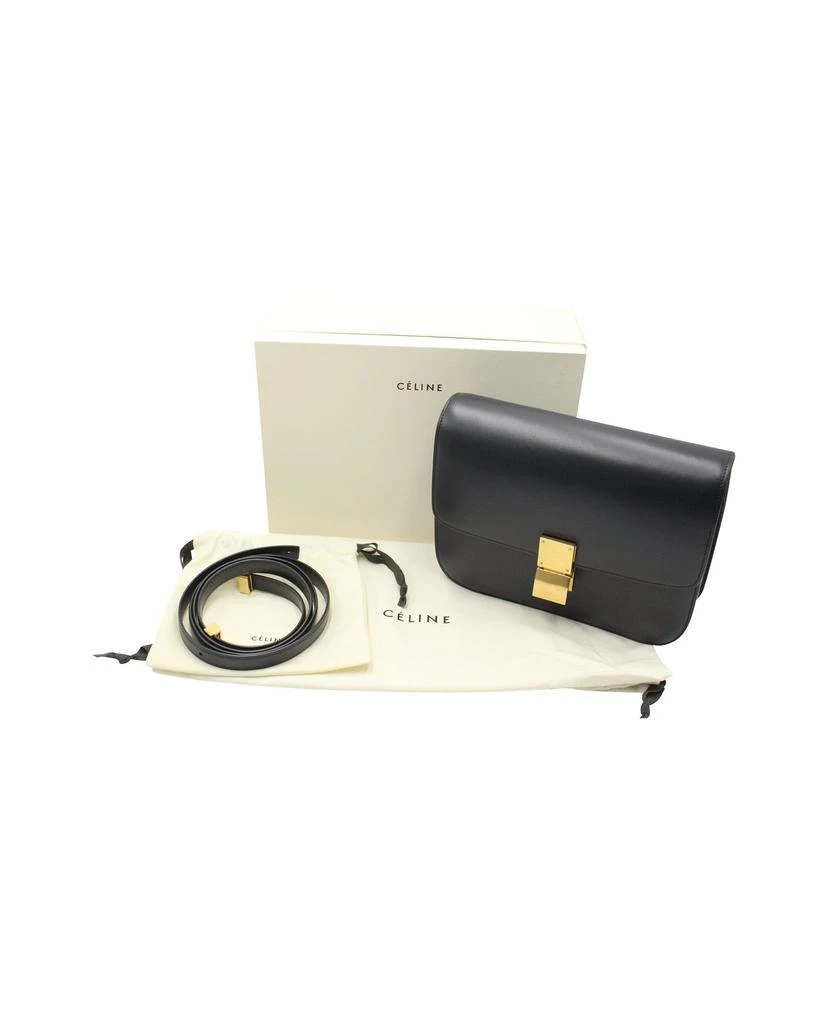 Celine Celine Classic Box Medium in Navy Blue Leather 2