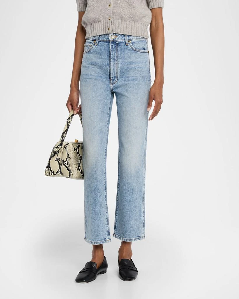 Khaite Abigail High-Rise Straight-Leg Ankle Jeans 4