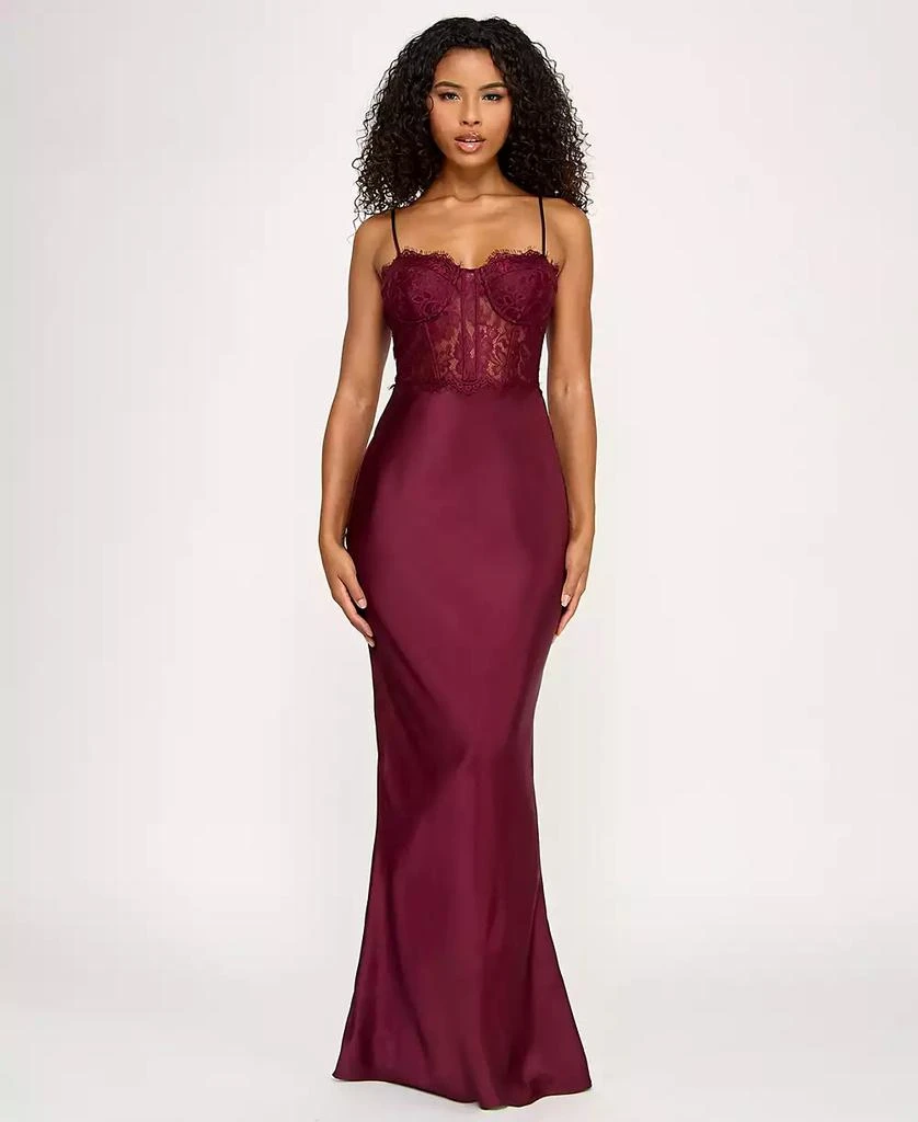 Shop Juniors' Lace Bustier Trim Gown on Sale at BeyondStyle  Get 61% Off  Juniors' Lace Bustier Trim Gown with Limited-Time Flash Deals, Exclusive  Discounts, and Special Offers. Enjoy Unbeatable Savings on