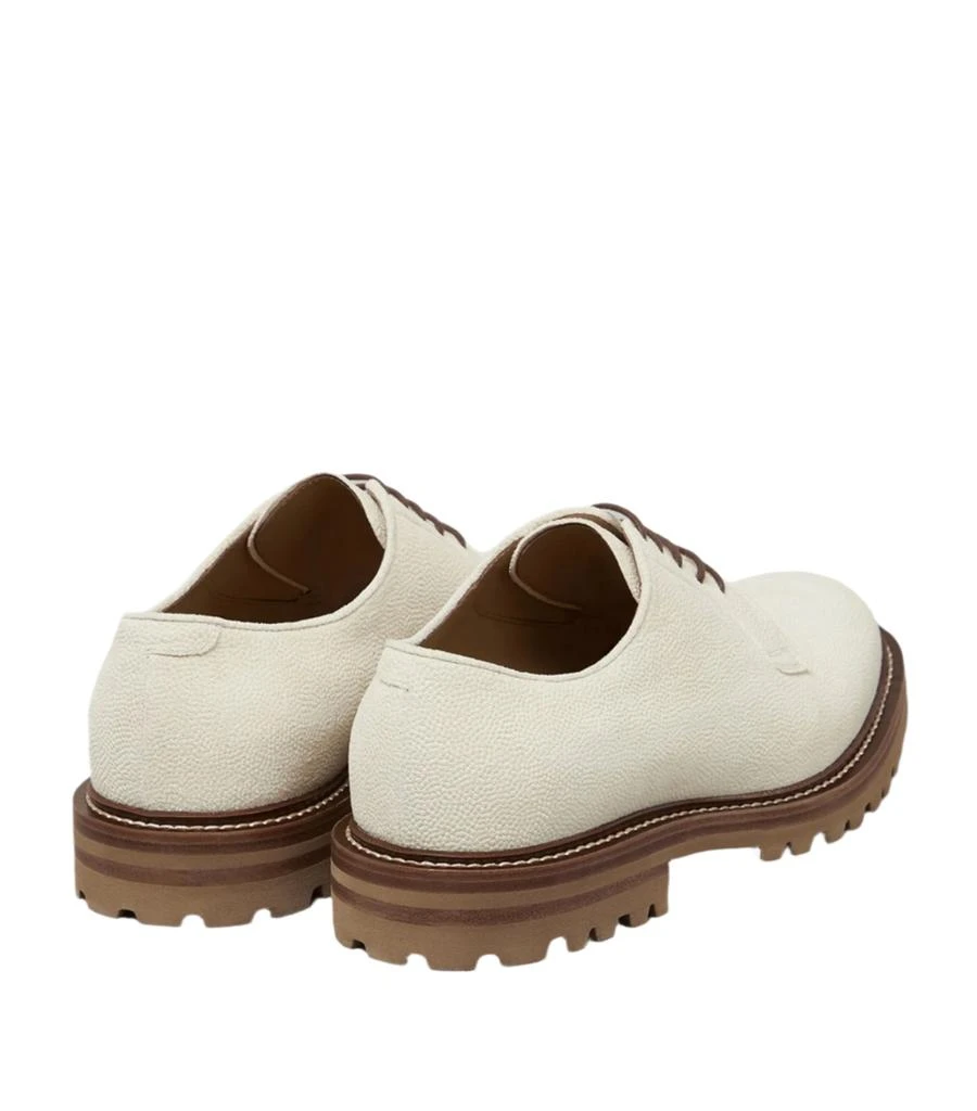 Brunello Cucinelli Mens Leather Lace Ups in White 3