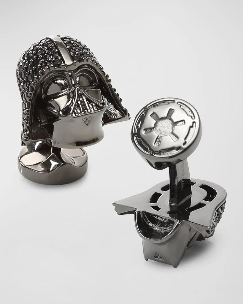 Cufflinks Inc. Men's Darth Vader Crystal Helmet Cufflink Stud Set 4