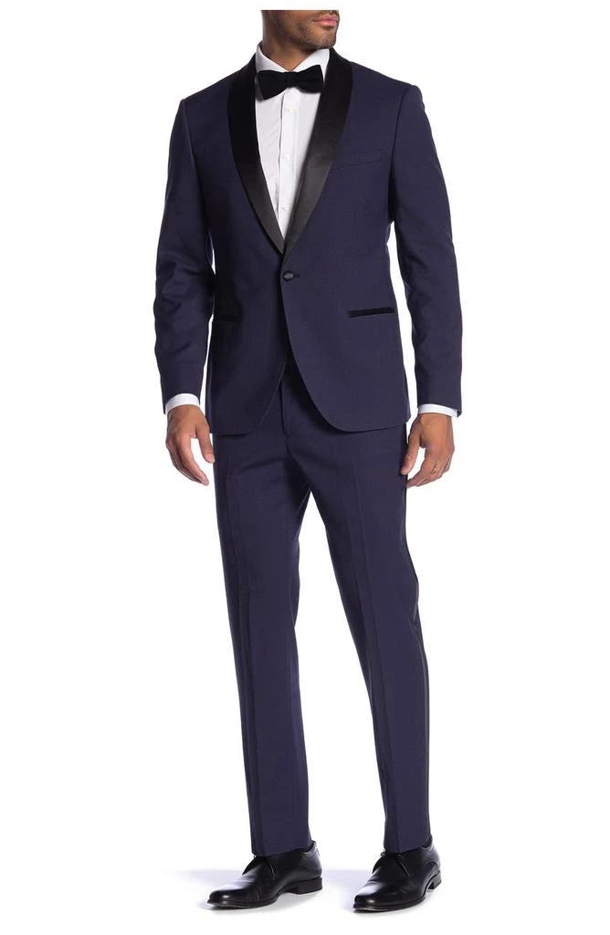 SAVILE ROW CO Essex Purple Slim Fit Tuxedo Pants - 30-34" Inseam 3