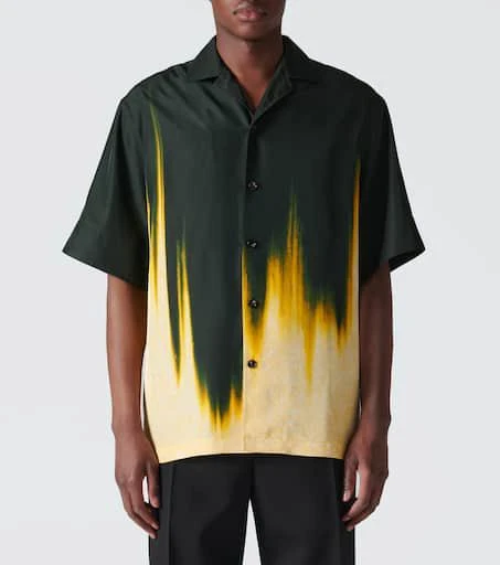 Bottega Veneta Printed satin bowling shirt 3