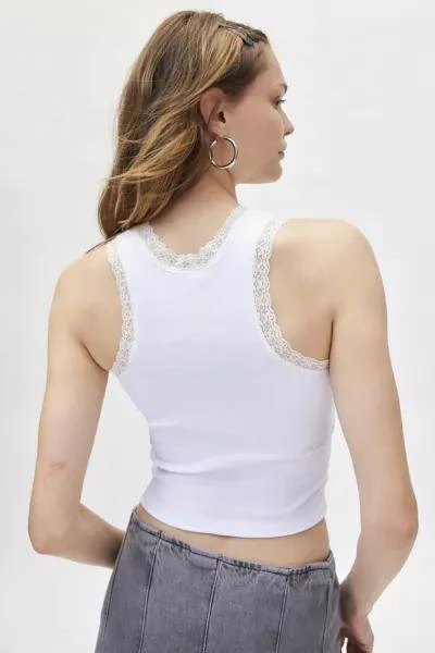 Urban Outfitters Lace Trim Bow Graphic Tank Top 4