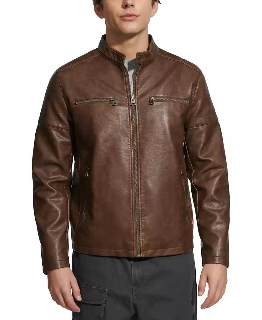 Levi's Men's Faux Leather Racer Jacket 4