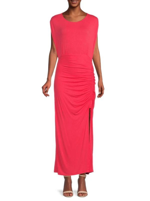 Free People Lakeside Ruched Slit Midi Dress 1