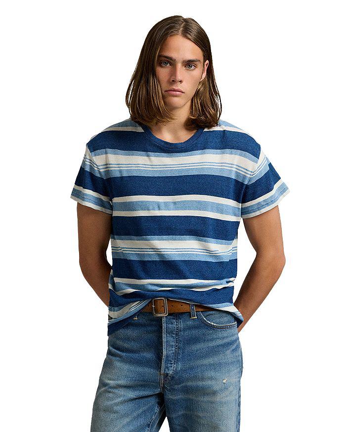 Ralph Lauren Classic Fit Striped Cotton Linen Tee