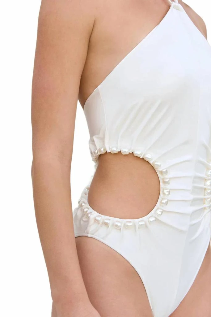 Cult Gaia Sibel One Piece Bathing Suit In Off-White 4
