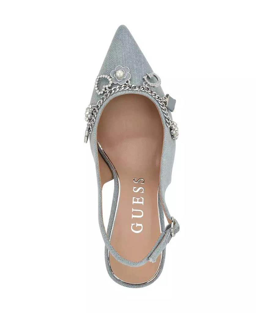 GUESS Women's Naska Charms Slingback Pumps 4