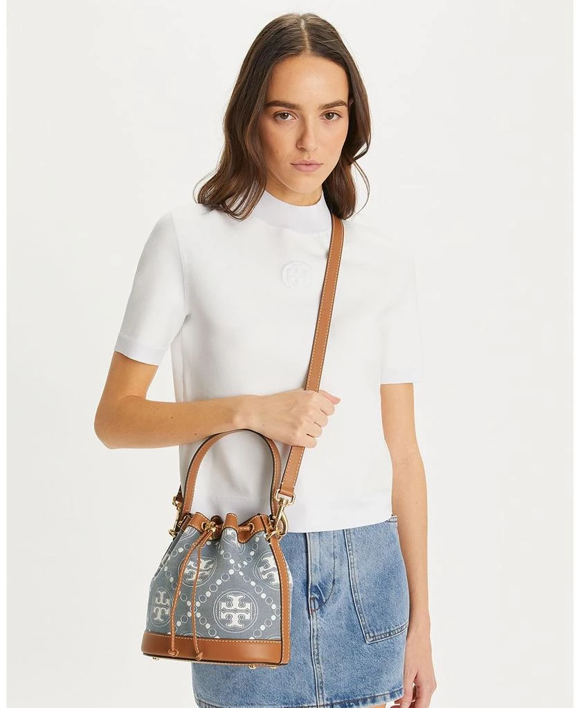 Tory Burch T Monogram Jacquard Bucket Bag 4