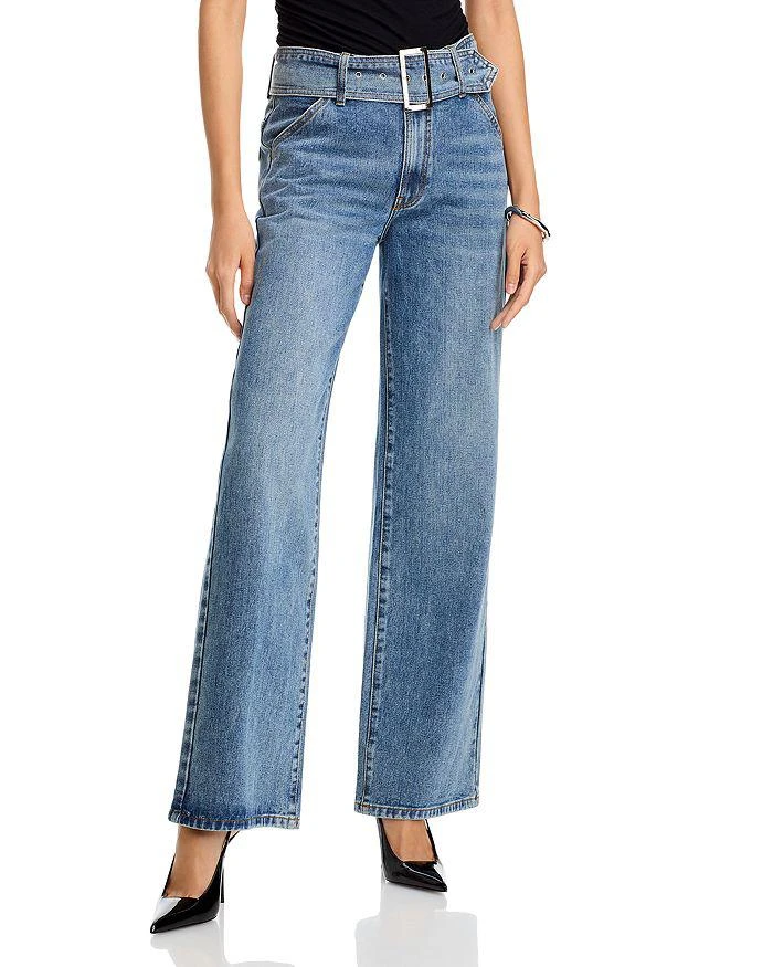 Steve Madden Cove High Rise Belted Jeans in Orion Blue 1
