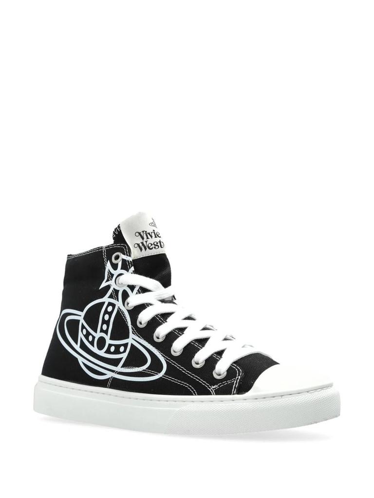 Vivienne Westwood Vivienne Westwood Plimsoll High Top Canvas Shoes