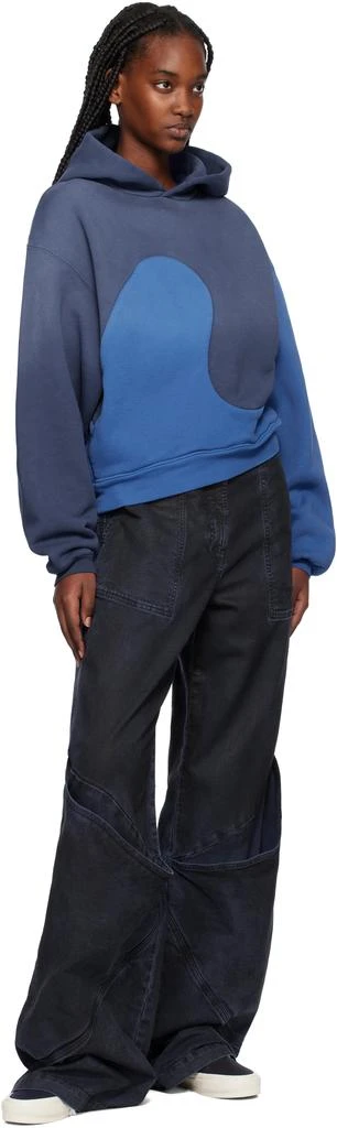 ERL Blue Classic Swirl Hoodie 4