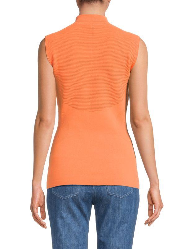 Akris Sleeveless Knit Zip Up Pullover