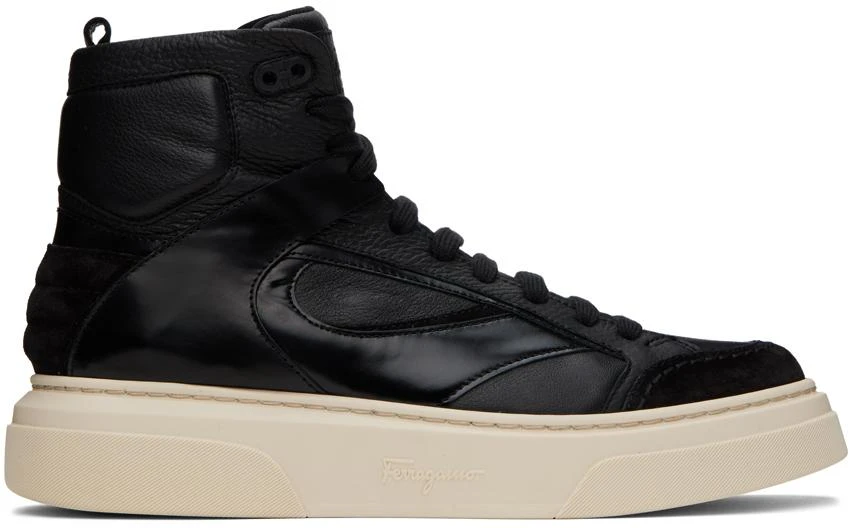 Salvatore Ferragamo Black Cassio Sneakers 1