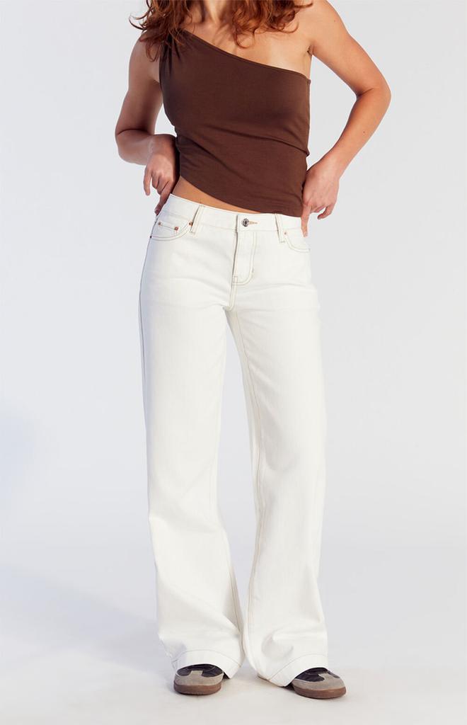 PacSun Casey Low Rise Baggy Jeans Butterfly Stamp