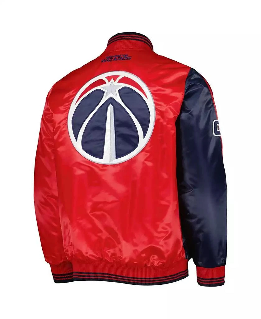 Starter Men's Navy, Red Washington Wizards Fast Break Satin Full-Snap Jacket 3