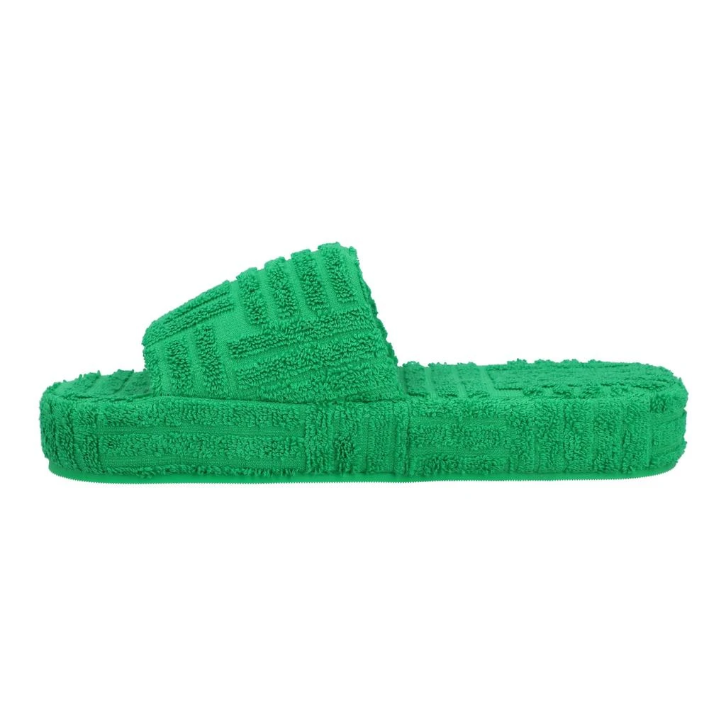 Bottega Veneta Women Resort Sponge Slides in green cotton 2