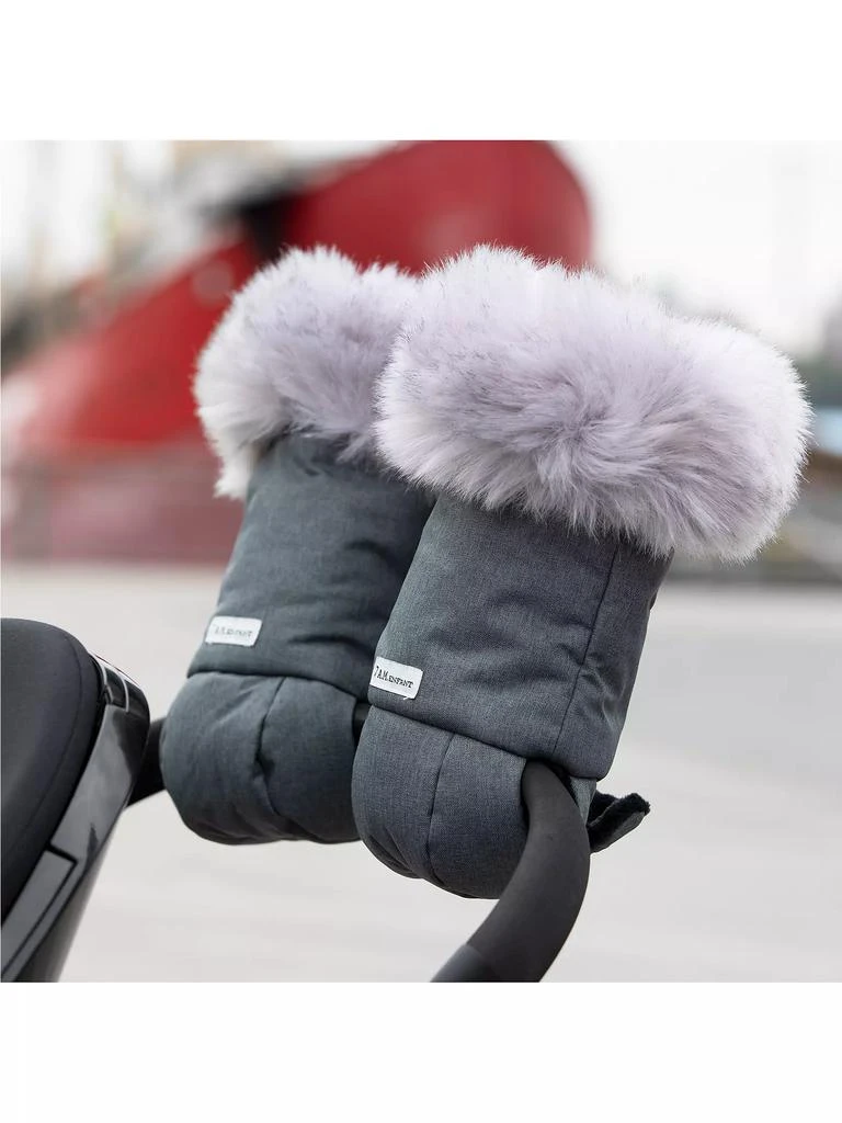 7AM ​Warmmuffs® Plush Tundra Attachable Stroller Gloves 2