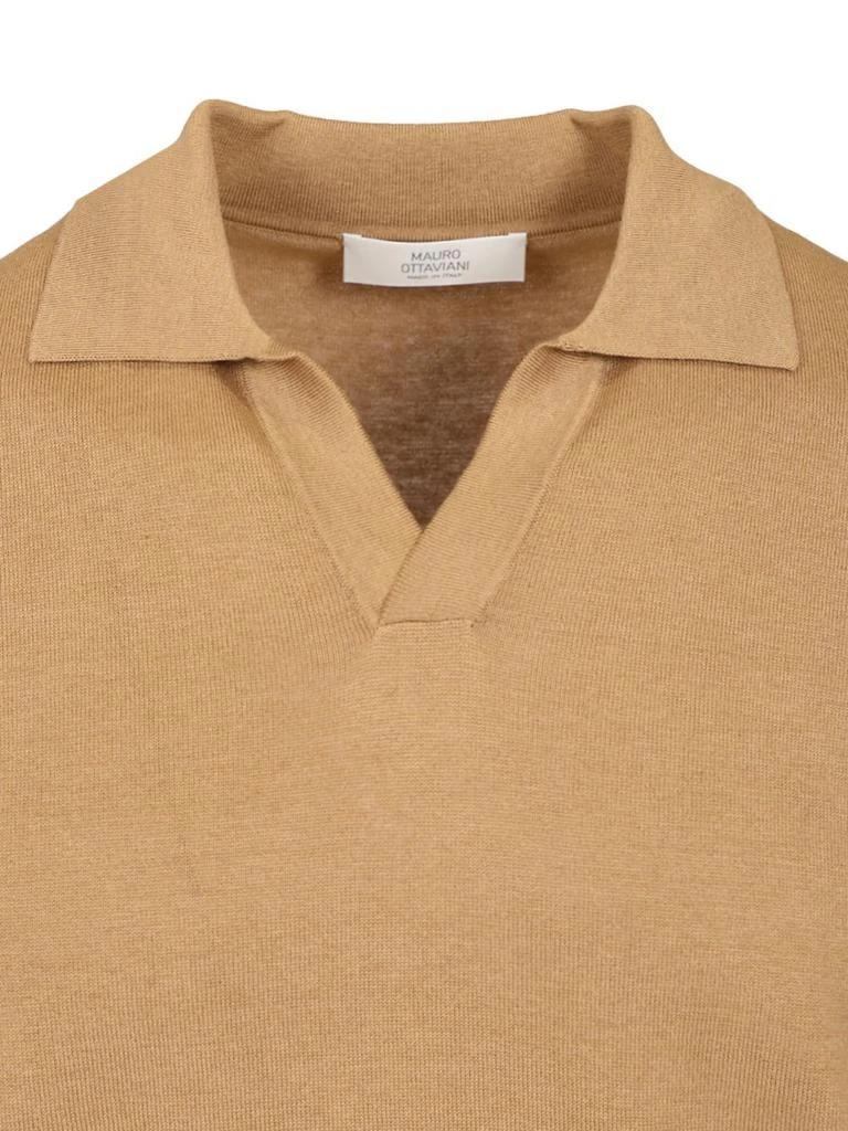 mauro ottaviani Mauro Ottaviani Split Neck Knitted Polo Shirt 3