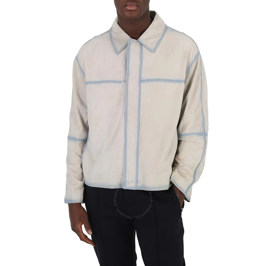 Emporio Armani Gradient Effect Lightweight Goatskin Suede Blouson Jacket 1