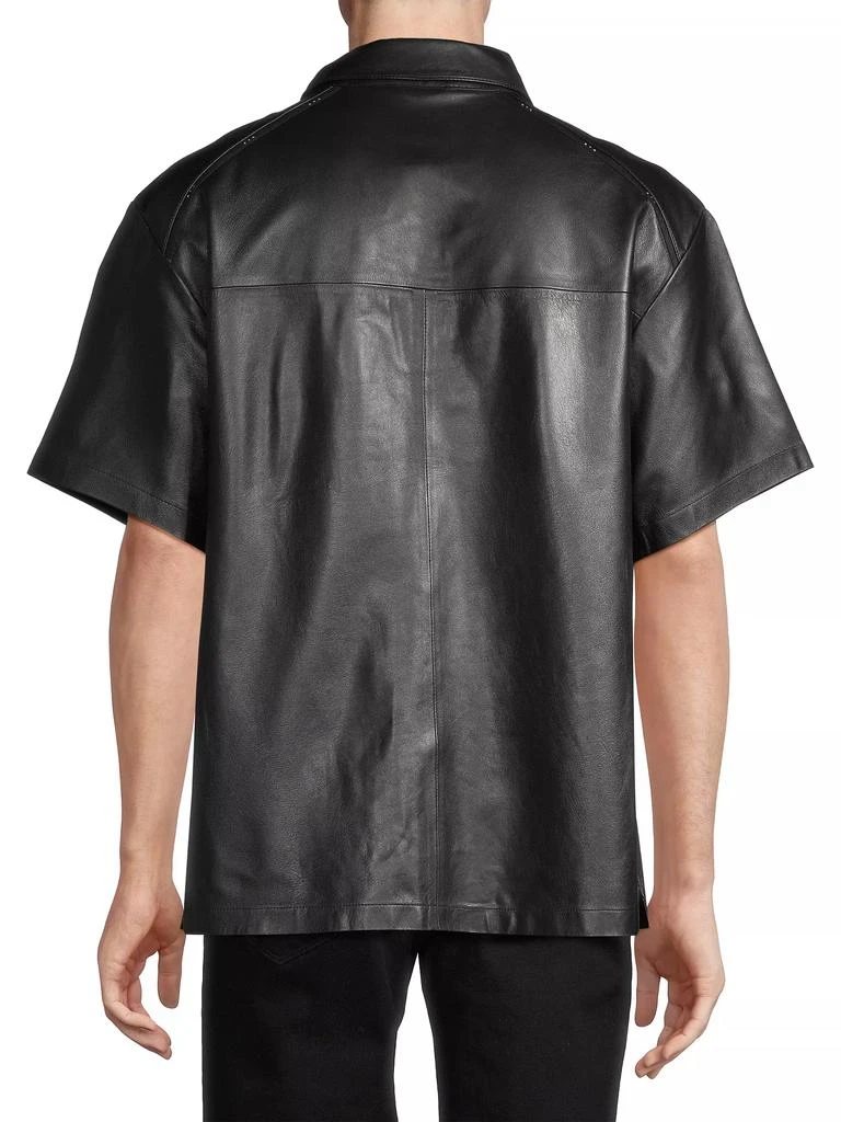 RTA Leather Short-Sleeve Utility Shirt 5
