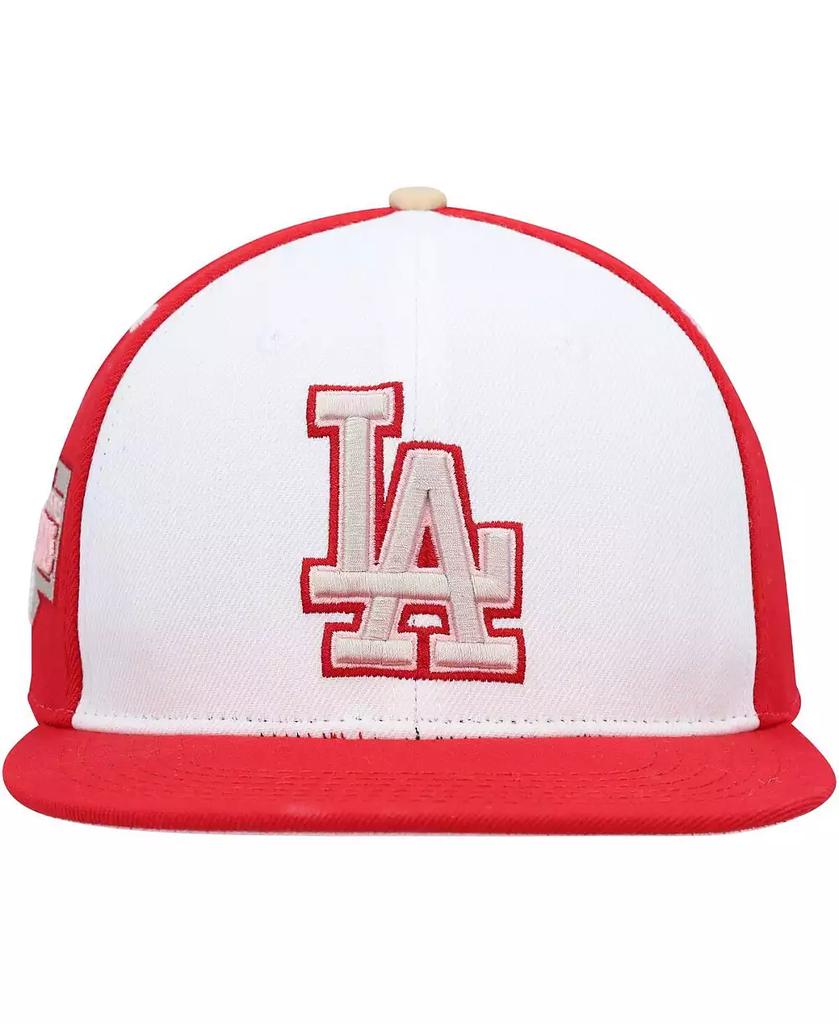 Pro Standard Men's White, Red Los Angeles Dodgers Strawberry Ice Cream Drip Snapback Hat