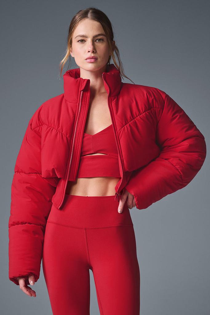 Alo Main Act Corset Puffer - Bold Red - Coats - Compare