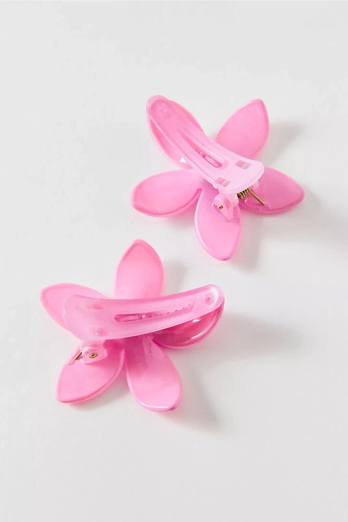 Urban Outfitters Plumeria Flower Hair Clip Set 2
